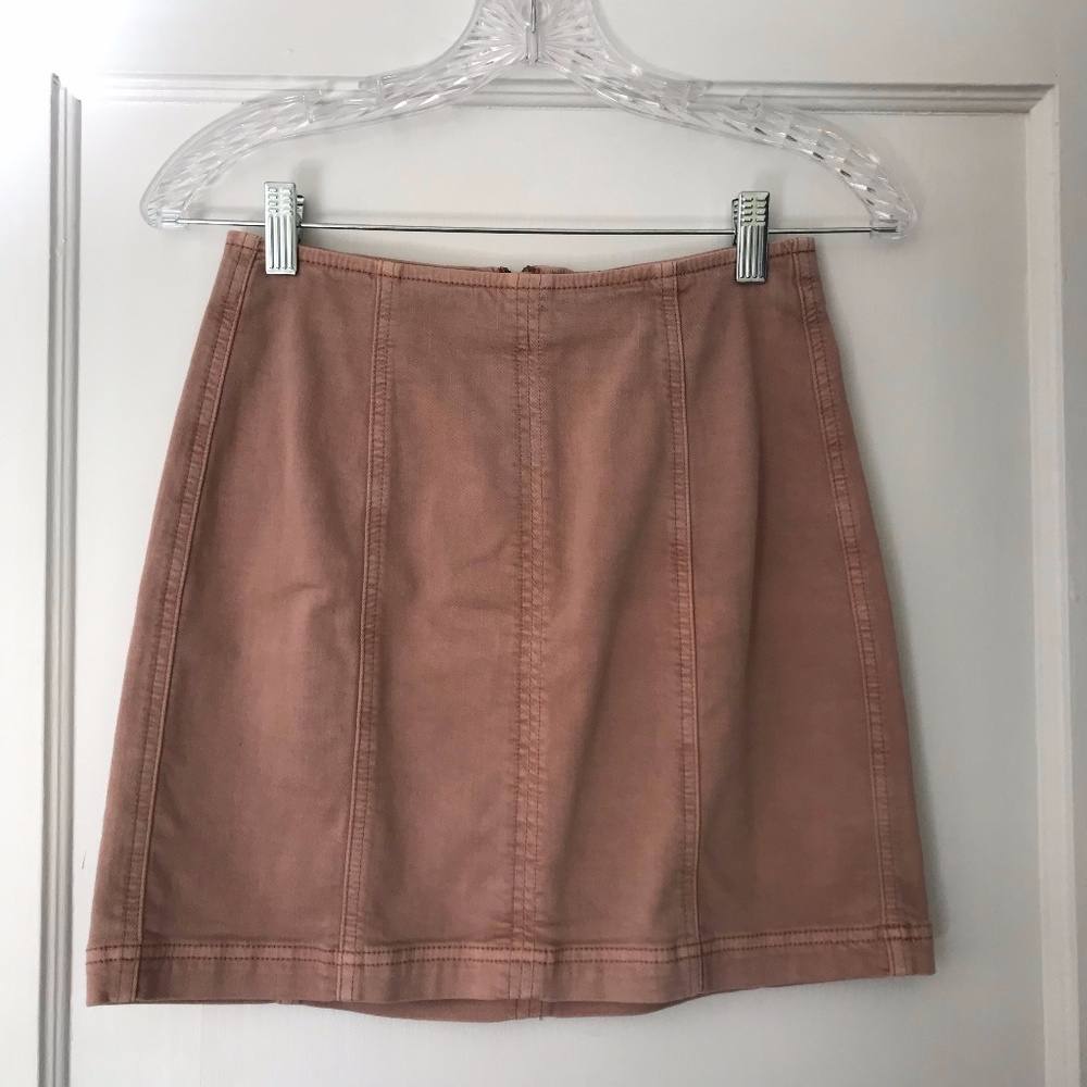 Paneled Fitted Mini Skirt